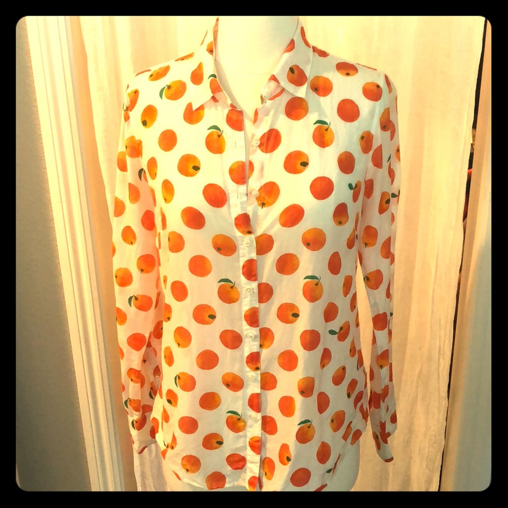 J. CREW “perfect” long-sleeved blouse